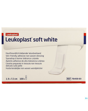 Leukoplast soft white 19x72mm   100