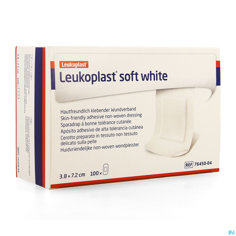 Leukoplast soft white 38x72mm   100