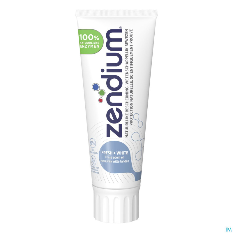 Zendium fresh + white dentifrice 75ml