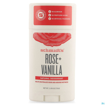 Schmidt's stick rose & vanilla 75g