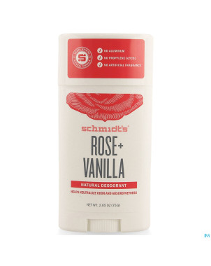 Schmidt's stick rose & vanilla 75g