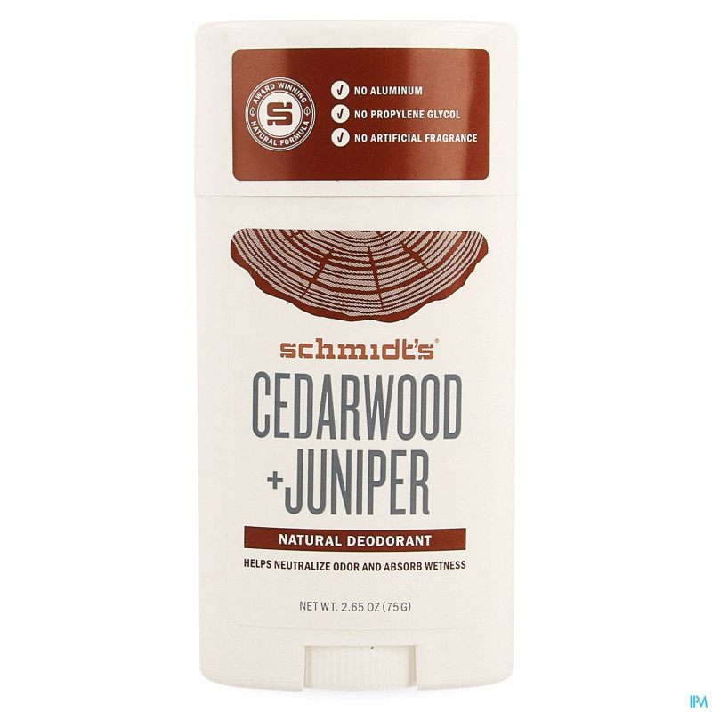 Schmidt's stick cedarwood & juniper 75g