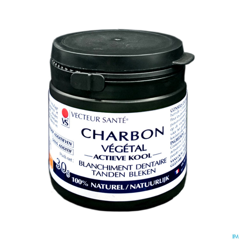 Vecteur sante charbon blanchiment dentaire pdr 30g