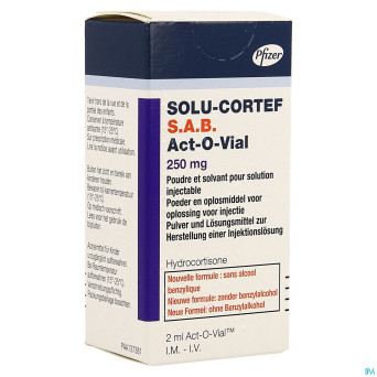 Solu-cortef sab actovial 250mg pdr+solv sol inj 1