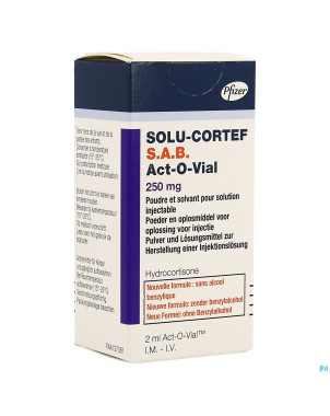 Solu-cortef sab actovial 250mg pdr+solv sol inj 1