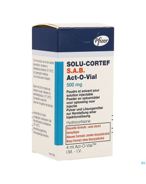 Solu-cortef sab actovial 500mg pdr+solv sol inj 1