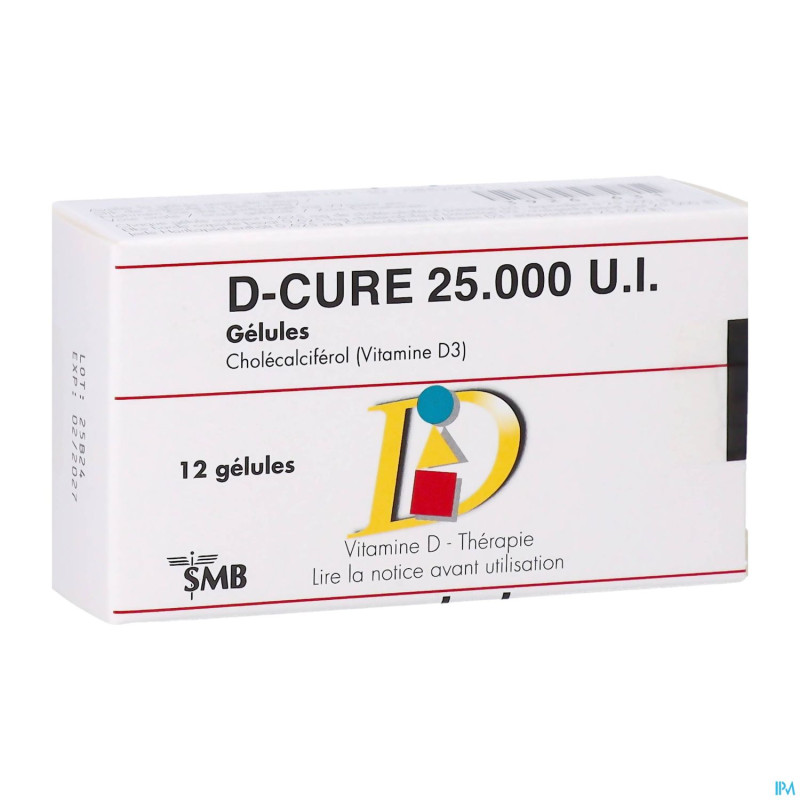 D-cure 25000ui gelules 12