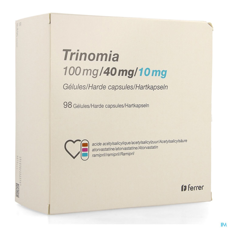 Trinomia 100mg/40mg/10,0mg caps dur  98