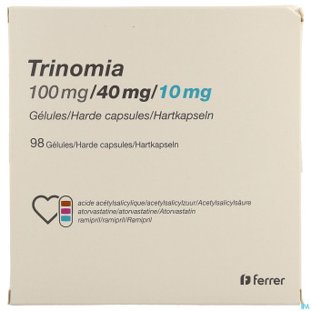 Trinomia 100mg/40mg/10,0mg caps dur  98