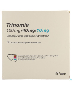 Trinomia 100mg/40mg/10,0mg caps dur  98