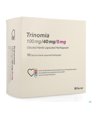 Trinomia 100mg/40mg/ 5,0mg caps dur  98