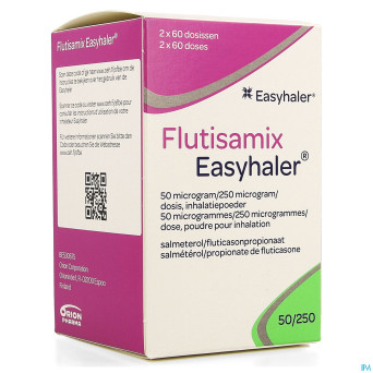Flutisamix easyhaler 50mcg/250mcg doses 2 x 60
