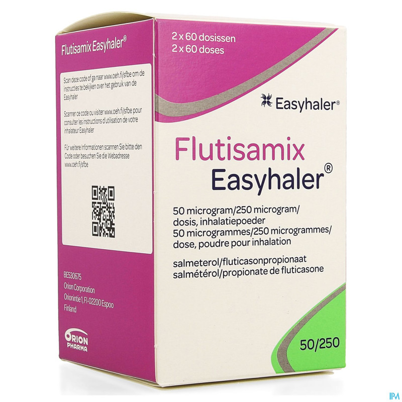 Flutisamix easyhaler 50mcg/250mcg doses 2 x 60