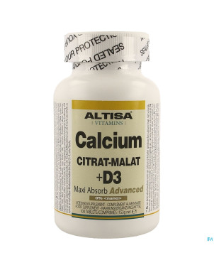 Altisa calcium citrate-malate + d3    comp 100