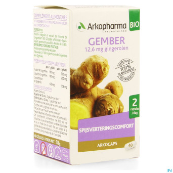 Arkogelules gingembre bio    caps  40