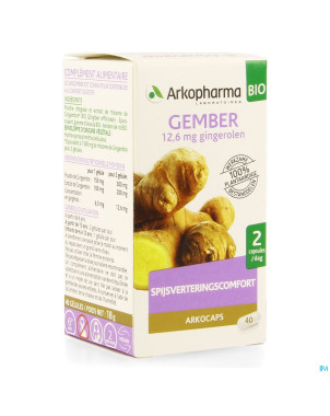 Arkogelules gingembre bio    caps  40