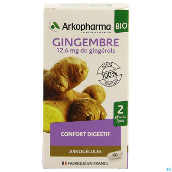 Arkogelules gingembre bio    caps  40