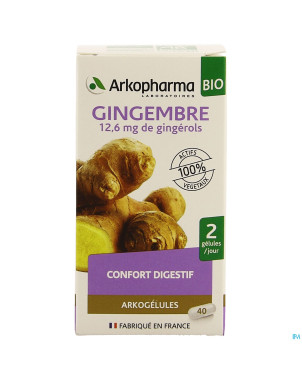 Arkogelules gingembre bio    caps  40