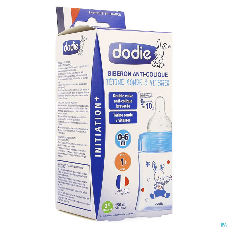 Dodie biberon initiation+ bateau bleu    150ml
