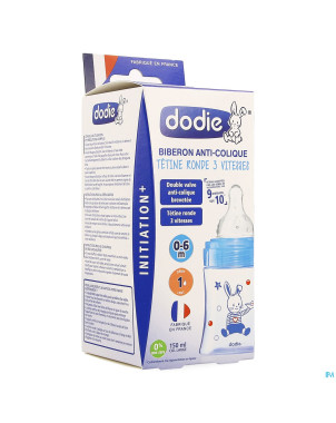 Dodie biberon initiation+ bateau bleu    150ml