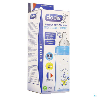 Dodie biberon initiation+ cosmonaute bleu    270ml