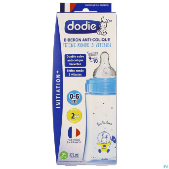 Dodie biberon initiation+ cosmonaute bleu    270ml