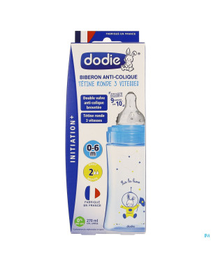 Dodie biberon initiation+ cosmonaute bleu    270ml