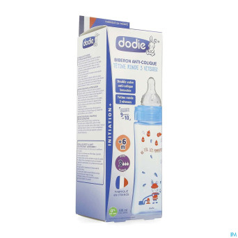 Dodie biberon initiation+ bleu pompier    330ml