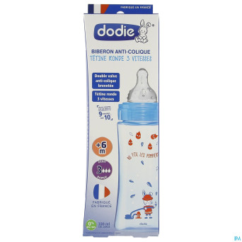 Dodie biberon initiation+ bleu pompier    330ml