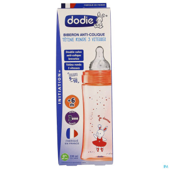 Dodie biberon initiation+ rose danseuse    330ml
