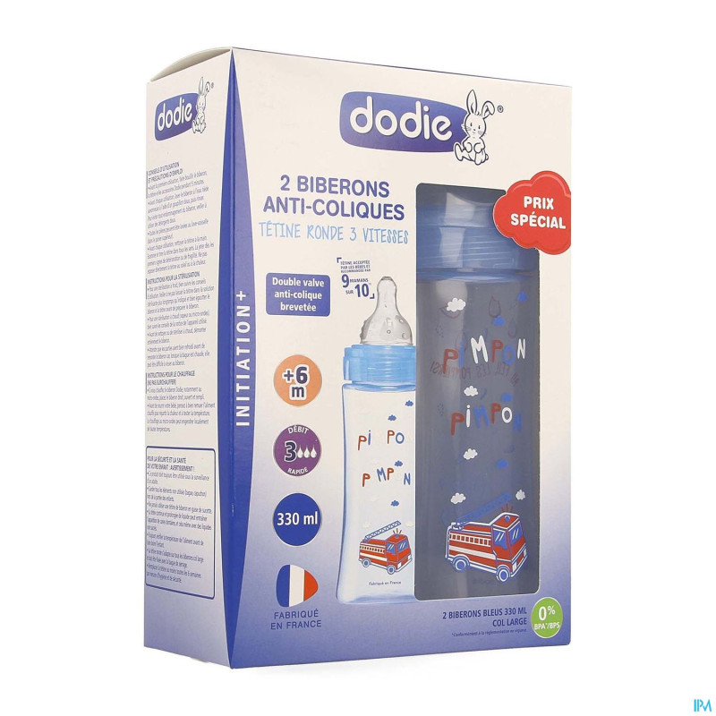 Dodie kit biberon initiation+ garcon 330ml    2