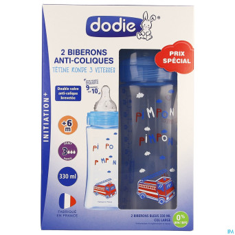 Dodie kit biberon initiation+ garcon 330ml    2