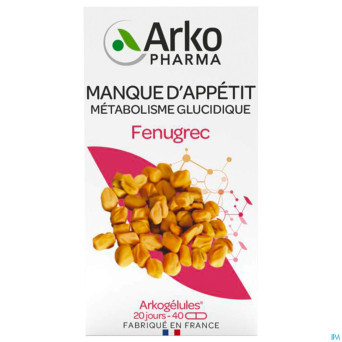 Arkogelules fenugrec bio    caps 40