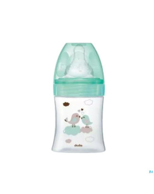 Dodie biberon verre initiation+ vert oiseaux 150ml
