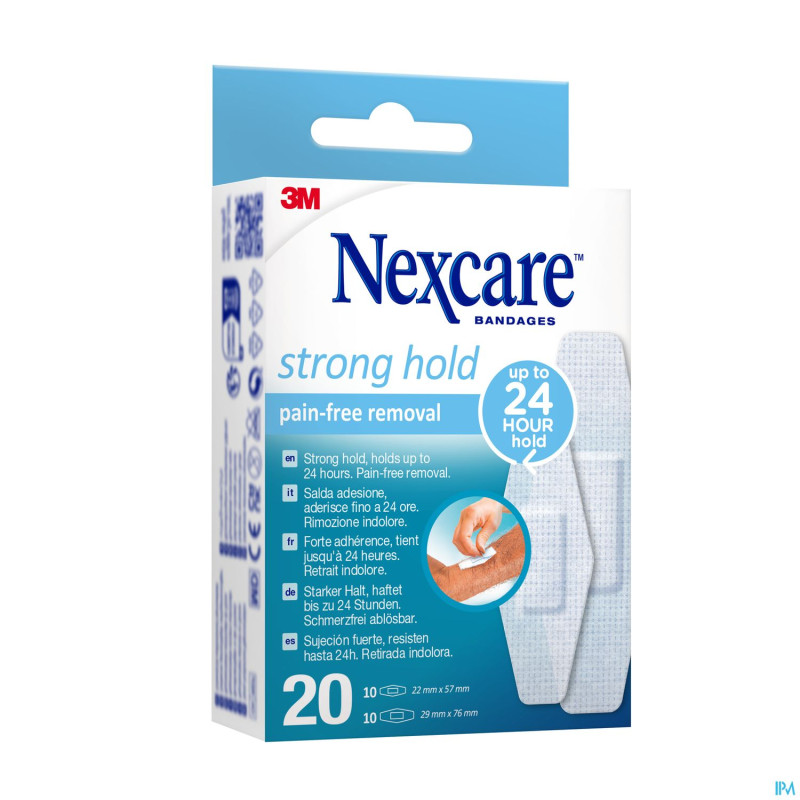 Nexcare 3m strong hold assortis 20