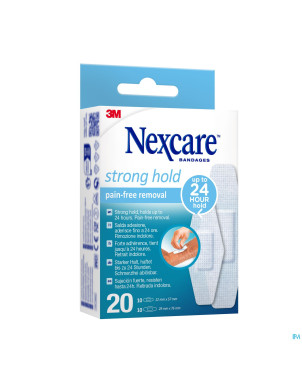 Nexcare 3m strong hold assortis 20