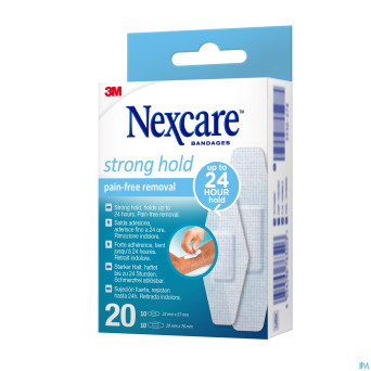 Nexcare 3m strong hold assortis 20
