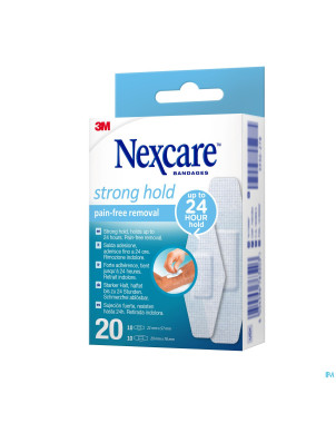 Nexcare 3m strong hold assortis 20