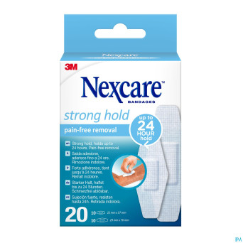Nexcare 3m strong hold assortis 20