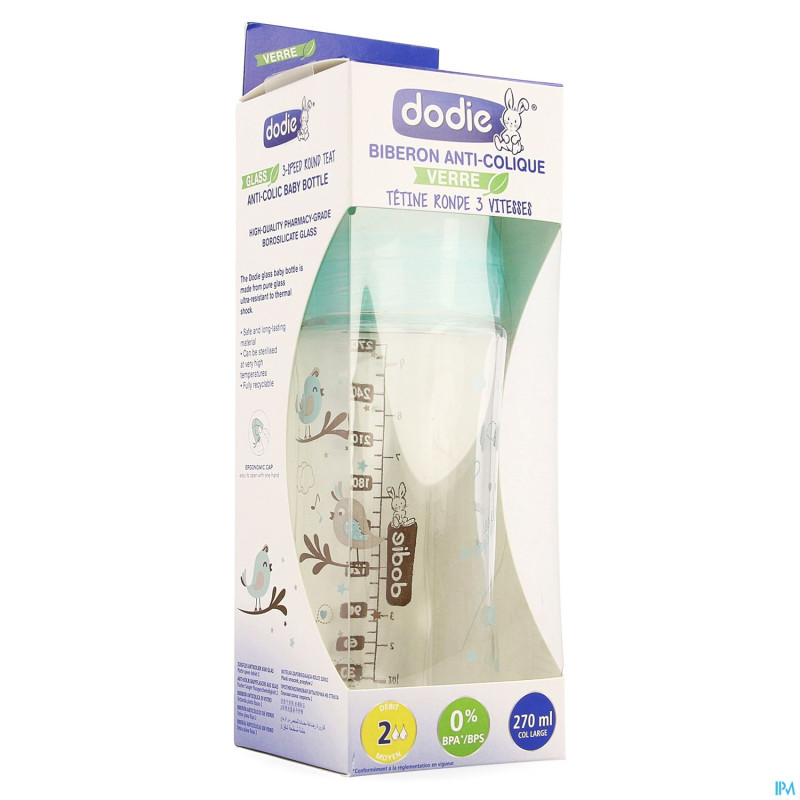 Dodie biberon verre sensation+ new york    270ml