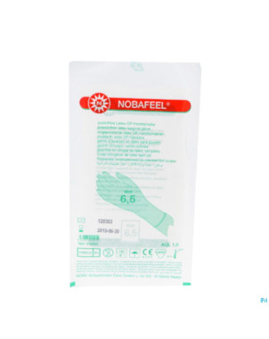 Nobafeel gants latex sans poudre sterile 6.5