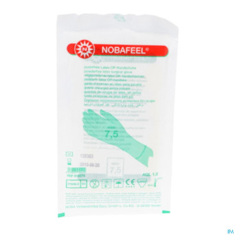 Nobafeel gants latex sans poudre sterile 7.5
