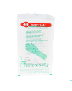 Nobafeel gants latex sans poudre sterile 7.5