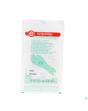 Nobafeel gants latex sans poudre sterile 8.5