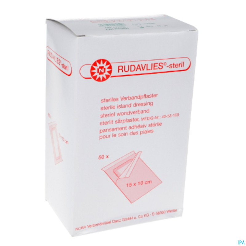 Noba rudavlies pansement sterile 15 x 10cm 50