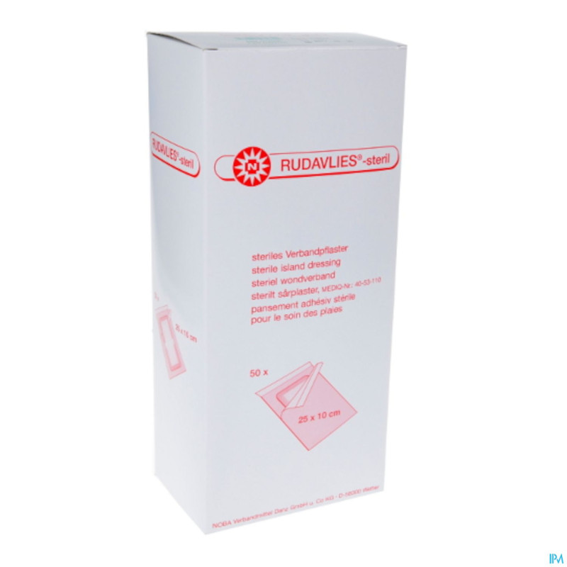 Noba rudavlies pansement sterile 25 x 10cm 50