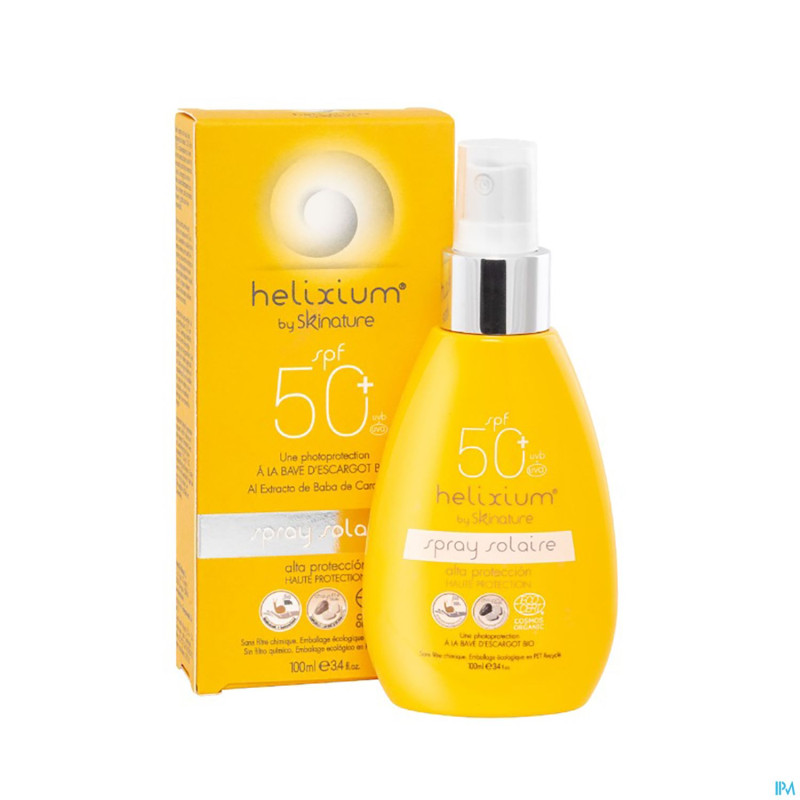Helixium spray solaire ip50+bave escargot bio100ml