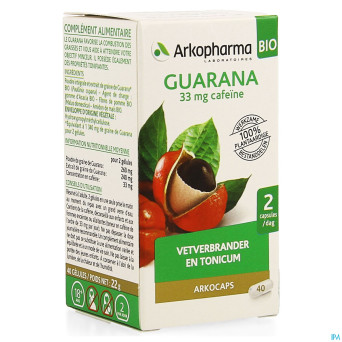 Arkogelules guarana bio    caps 40