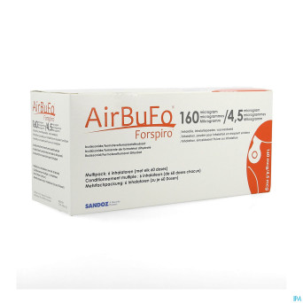 Airbufo forspiro 160mcg/4,5mcg inhal. 6 x 60dose