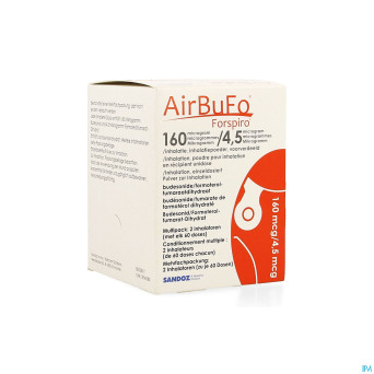 Airbufo forspiro 160mcg/4,5mcg inhal. 2 x 60dose